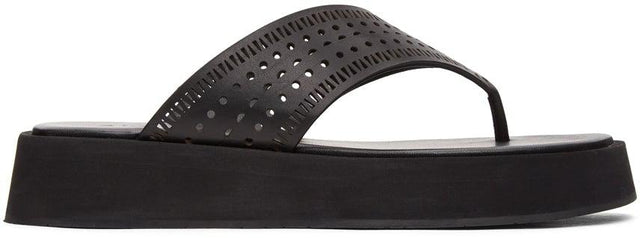 ALAÃA Black Vienne Plastron Platform Sandals - Alaã a Black Vienne Plateforme Plateforme Sandales - AlaÃ 흑인 비엔나 플라스트론 플랫폼 샌들