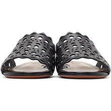 ALAÃA Black Vienne Vague Flat Mule Sandals