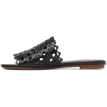 ALAÃA Black Vienne Vague Flat Mule Sandals