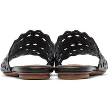 ALAÃA Black Vienne Vague Flat Mule Sandals