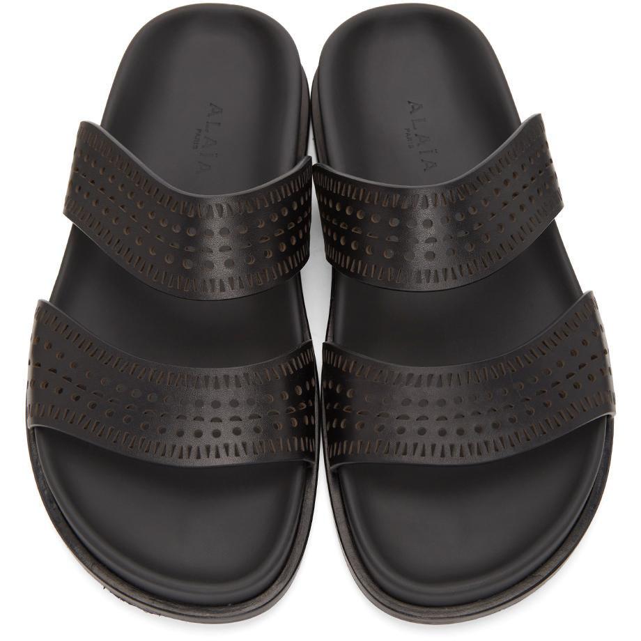 ALAÃA Black Vienne Vague Flat Mules