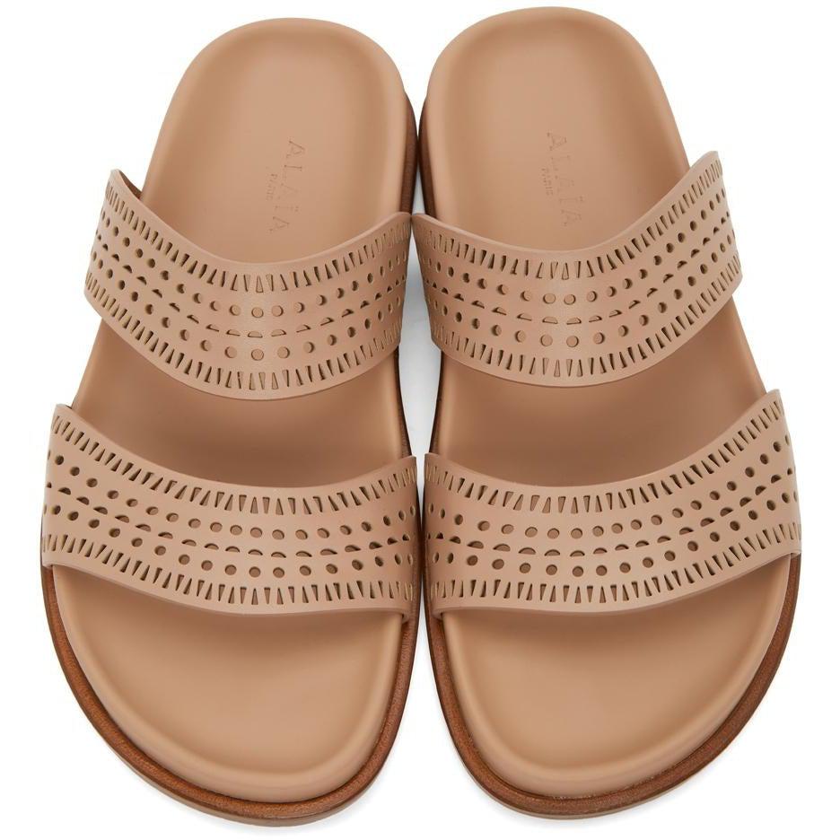 ALAÃA Pink Vienne Vague Flat Mules