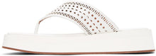 ALAÃA White Vienne Plastron Platform Sandals