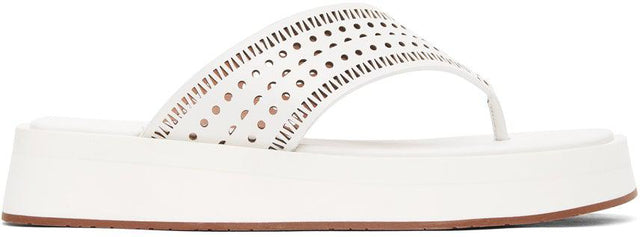 ALAÃA White Vienne Plastron Platform Sandals - Alaã a blanc Vienne Plateforme Plateforme Sandales - AlaÃ는 흰색 비엔나 플라스트론 플랫폼 샌들입니다