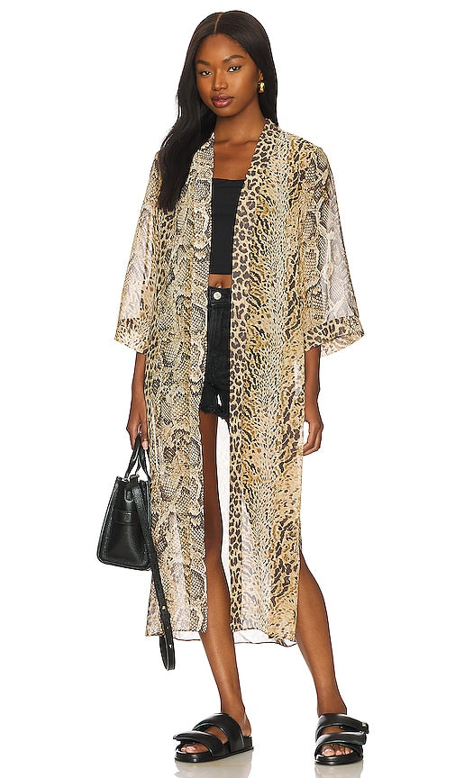 ALLSAINTS Carine Noche Kimono in Yellow AllSaints carine noche kimono en jaune Allsaints Carine Noche和服黄色