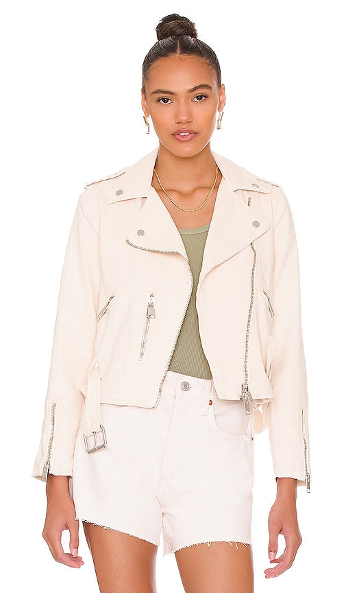 ALLSAINTS Dessa Balfern Denim Jacket in White AllSaints Dessa Balfern Denim Veste en blanc Allsaints Dessa Balfern牛仔夹克穿着白色