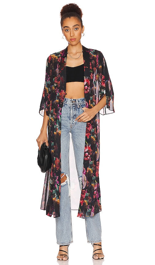 ALLSAINTS Elsa Ahiahi Kimono in Black ALLSAINTS ELSA Ahiahi Kimono en noir Allsaints Elsa Ahiahi和服黑色
