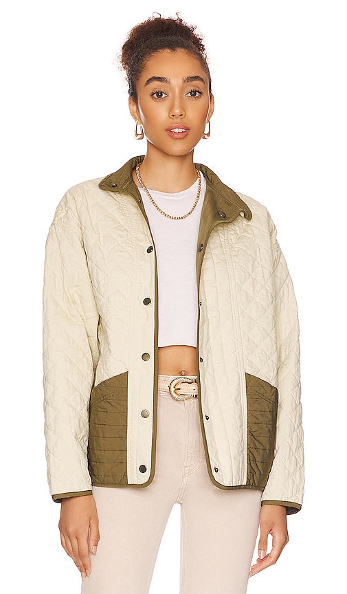 ALLSAINTS Madison Reverse Jacket in Cream ALLSAINTS MADISON Veste inversée en crème Allsaints Madison反向夹克中的奶油夹克