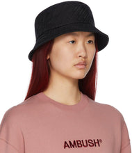 AMBUSH Black Canvas Logo Bucket Hat