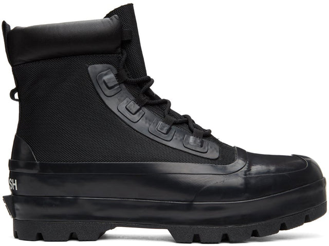 AMBUSH Black Converse Edition Chuck Rubber Boots - Bottes en caoutchouc en caoutchouc de l'édition noire de l'embuscade - 매복 블랙 컨버스 에디션 척 고무 장화