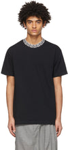 AMBUSH Black Monogram Rib Collar T-Shirt - T-shirt à col rib en embuscade de monogramme noire - 매복 블랙 모노그램 리브 칼라 티셔츠
