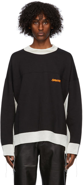 AMBUSH Navy Mix Sweatshirt - Sweat-shirt de mélange de marine d'embuscade - 매복 해군 믹스 스웨터