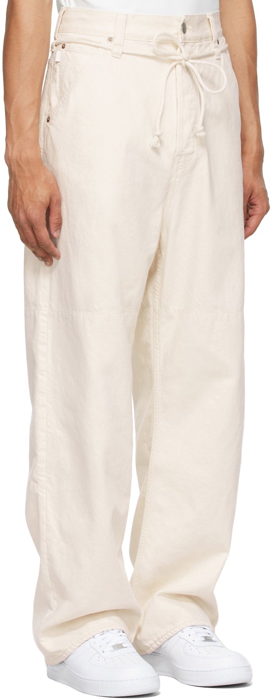 AMBUSH Off-White Oversized Drawstring Jeans – BlackSkinny
