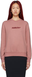 AMBUSH Pink Regular Fit Sweatshirt - Sweat-shirt en forme régulière rose d'embuscade - 매복 핑크 규칙적인 착용 스웨터