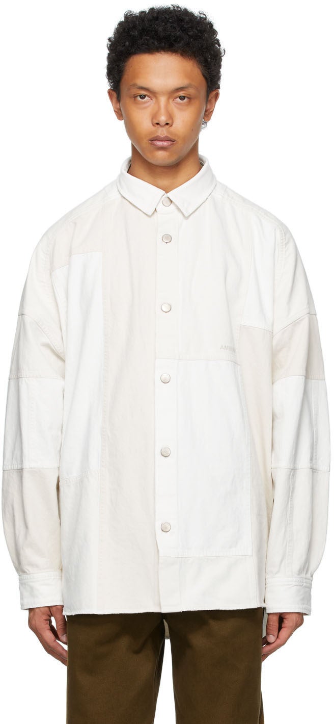 AMBUSH White Denim Patchwork Shirt – BlackSkinny