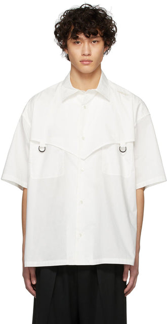 AMBUSH White Short Sleeve Shirt - Chemise à manches courtes en embuscade - 매복 화이트 짧은 소매 셔츠