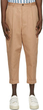 AMI Alexandre Mattiussi Beige Oversized Carrot Fit Trousers - AMI Alexandre Mattiussi Pantalon de carotte oversize surdimensionné beige - Ami Alexandre Mattiussi Beige 대형 당근 맞는 바지