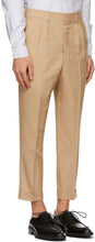 AMI Alexandre Mattiussi Beige Tropical Wool Carrot Fit Trousers