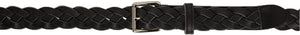 AMI Alexandre Mattiussi Black Braided Belt - AMI Alexandre Mattiussi Ceinture tressée noire - Ami Alexandre Mattiussi 블랙 꼰 벨트