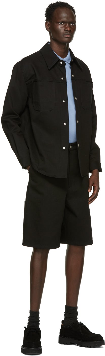 AMI Alexandre Mattiussi Black Worker Shorts
