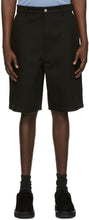 AMI Alexandre Mattiussi Black Worker Shorts - Short de travailleur noir AMI Alexandre Mattiussi - Ami Alexandre Mattiussi Black Worker 반바지