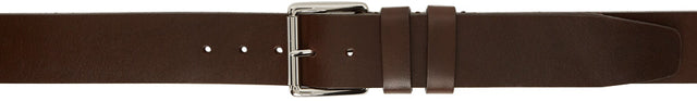 AMI Alexandre Mattiussi Brown Wide Double Loop Belt - AMI Alexandre Mattiussi Brown Large double boucle double boucle - Ami Alexandre Mattiussi Brown Wide Double Loop Belt.