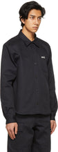 AMI Alexandre Mattiussi Navy Buttoned Overshirt