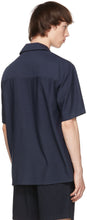 AMI Alexandre Mattiussi Navy Camp Collar 'Ami' Short Sleeve Shirt