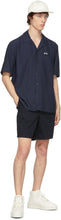 AMI Alexandre Mattiussi Navy Camp Collar 'Ami' Short Sleeve Shirt