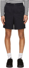 AMI Alexandre Mattiussi Navy Elasticized Waist Bermuda Shorts - AMI Alexandre Mattiussi Navy Taille élastiquée Bermuda Shorts - Ami Alexandre Mattiussi 해군 해군 신축성있는 허리 버뮤다 반바지