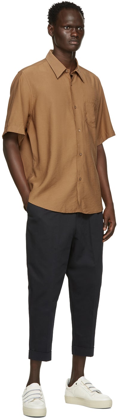 AMI Alexandre Mattiussi Navy Oversized Carrot Fit Trousers