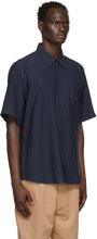 AMI Alexandre Mattiussi Navy Summer Fit Short Sleeve Shirt