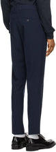 AMI Alexandre Mattiussi Navy Wool Carrot Fit Trousers