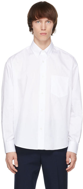 AMI Alexandre Mattiussi White Ami de CÅ“ur Boxy Shirt - Ami Alexandre Mattiussi White Ami de Cå 