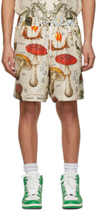 AMIRI Beige Psychedelic Bermuda Shorts - Short de Bermudes PsyDelic AMIRI BEIGE - Amiri Beige Psychedelic Bermuda 반바지