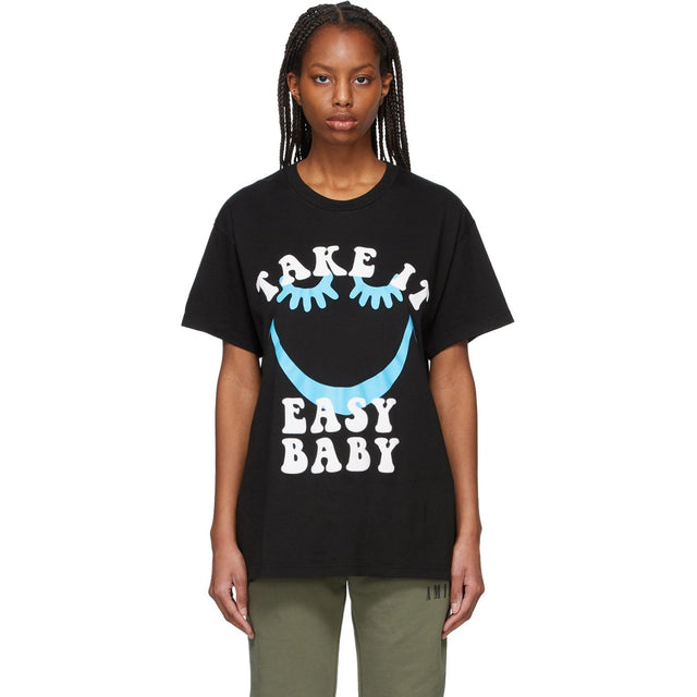 AMIRI Black A Love Movement Edition 'Take It Easy' T-Shirt - Amiri Black Une édition de mouvement d'amour 'Tenez-la facile' T-shirt - Amiri Black A Love Movement Edition 'Take It Shirt'T-Shirt