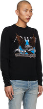 AMIRI Black Cashmere Eagle Intarsia Sweater