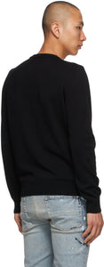 AMIRI Black Cashmere Eagle Intarsia Sweater