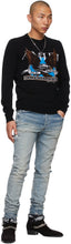 AMIRI Black Cashmere Eagle Intarsia Sweater