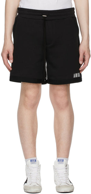 AMIRI Black Core Logo Shorts - Short de logo noirs d'Amiri noir - 아미리 블랙 코어 로고 반바지