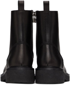 AMIRI Black Crepe Sole Combat Boots