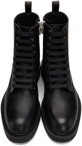 AMIRI Black Crepe Sole Combat Boots