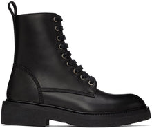 AMIRI Black Crepe Sole Combat Boots - Bottes de combat à semelle noire d'Amiri Black Crepe - 아미리 블랙 크레페 단독 장화