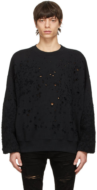 AMIRI Black Shotgun Sweatshirt - Sweat-shirt Amiri Black Shotgun - 아미리 블랙 샷건 스웨터