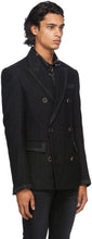 AMIRI Black Wool BouclÃ© Double-Breasted Blazer