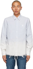 AMIRI Blue Bleach Oxford Shirt - Chemise d'Oxford Blanchon Blue Amiri Blue - 아미리 블루 표백제 옥스포드 셔츠