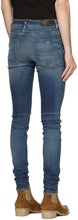 AMIRI Blue Denim Slit Knee Jeans