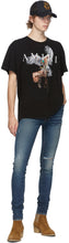 AMIRI Blue Denim Slit Knee Jeans