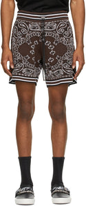 AMIRI Brown Bandana B-Ball Shorts - Short Bandana Bandana Amiri Brown Bandana - Amiri Brown Bandana B-Ball 반바지