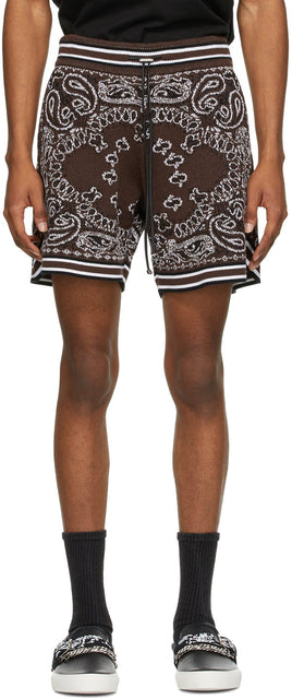 AMIRI Brown Bandana B-Ball Shorts - Short Bandana Bandana Amiri Brown Bandana - Amiri Brown Bandana B-Ball 반바지